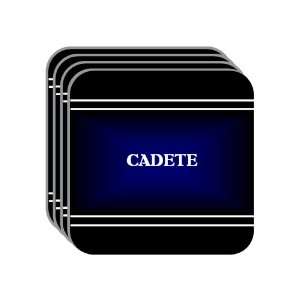 Personal Name Gift   CADETE Set of 4 Mini Mousepad Coasters (black 