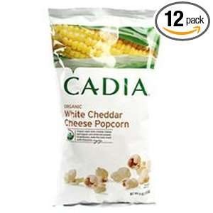 Cadia Organic White Cheddar Cheese Popcorn, 4 Ounce (Pack of 12)