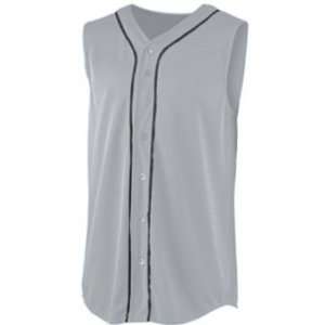  Augusta   Wicking Mesh Sleeveless Button Front Jersey with 