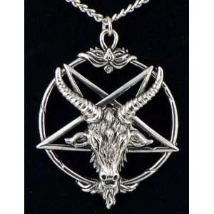  Baphomet Inverted Pentagram Necklace Black Metal Dimmu 