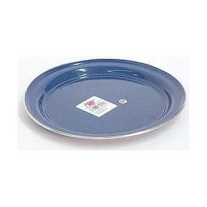   10.375 Stainless Steel Rim Dinner Plate   Blue