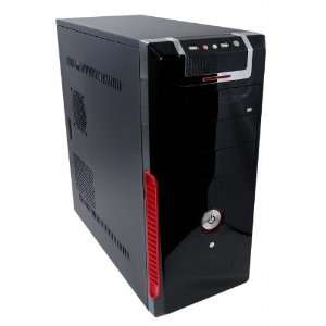 Inferno ATX Mid Tower Gaming Computer Case, Red/Black [INF 
