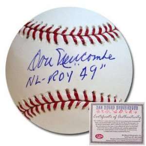  Don Newcombe Autographed Baseball with NL ROY 49 