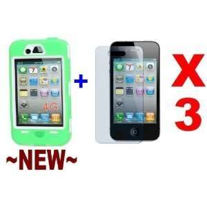   Green + 3 Clear Screen protectors Cell Phones & Accessories