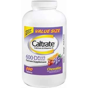 Caltrate 600 +D Plus Minerals Chewables   200ct 