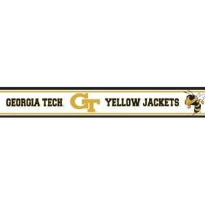   Georgia Tech Yellow Jackets Licensed Peel N Stick border Toys & Games