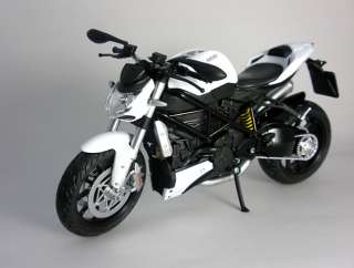 12 Ducati StreetFighter Motorcycle Model White MINT  