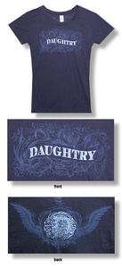 Daughtry  NEW JUNIORS / BABY DOLL Foil Burn Out T Shirt   Medium 