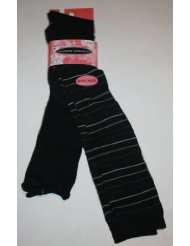 Chinese Laundry Womens/Juniors Knee Socks 2 Pair Black Stripe