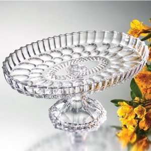  CLARICE OVAL FOOTED CRYSTAL PLATTER   wedding centerpiece 