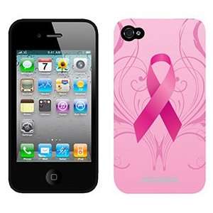  Pink Ribbon Swirl on AT&T iPhone 4 Case by Coveroo 