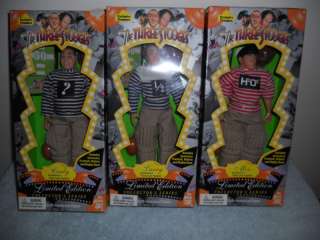 Doll the Three Stooges Curyl Larry Moe Pigskins MIB 96  