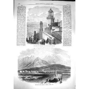  1869 Wicklow Head Lighthouse Gas Railway America Ogden