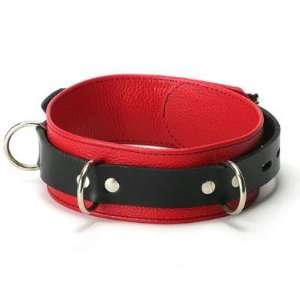  Strict Leather Deluxe Red and Black Locking Collar Health 