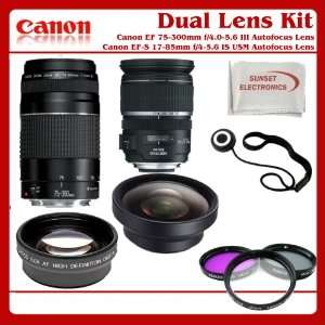  Canon Double Lens Kit Includes Canon EF S 17 85mm f/4 5.6 
