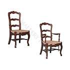 French Country Ladderback Arm And Side Dining Chairs