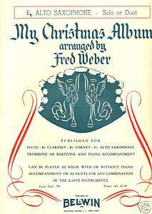 1951 SAXOPHONE MUSIC BOOK~ My Christmas Album ~ 15 songs  