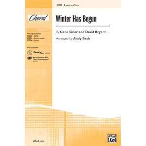 Winter Has Begun Choral Octavo Choir By Gene Grier and 