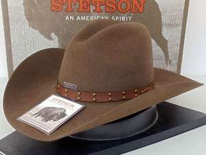 Stetson Cowboy Hat 4X Buffalo Fur Felt Seminole Mink  