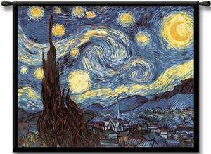 Starry Night Abstract Vincent Van Gogh Wall Tapestry  