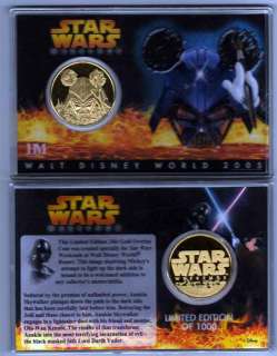 Star Wars Weekends 2005 Gold Coin Disney LTD 1000  