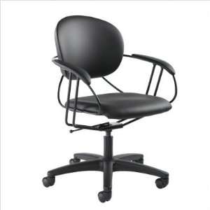  Chair Glides/Casters Hard Floor Casters, Leather Color Black Office