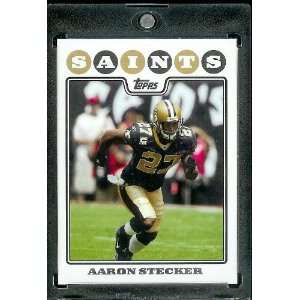  2008 Topps # 103 Aaron Stecker   New Orleans Saints   NFL 