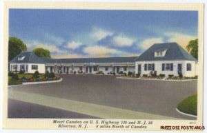LINEN Motel Camden RIVERTON NJ ca1940s  