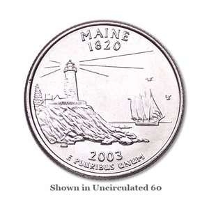  Uncirculated 2003 P Maine State Quarter 