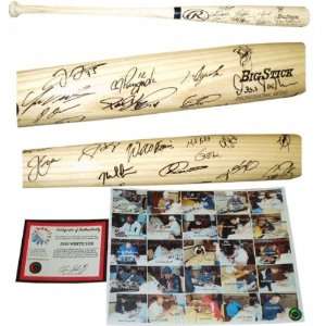   Team Signed Rawlings Blonde Bat with 25 Signatures