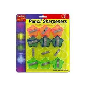  Star shaped pencil sharpener set   Case of 36
