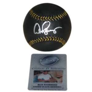   Alex Rodriguez Autographed Black Leather Baseball