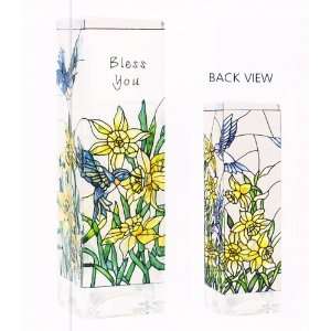    Daffodil / Hummingbird   Vase by Joan Baker