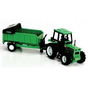   Green Farm Tractor with Dump Trailer Playset 132 Scale Toys & Games