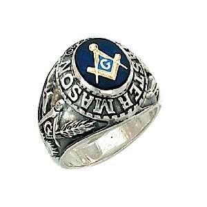  Sterling Silver Masonic Ring Jewelry