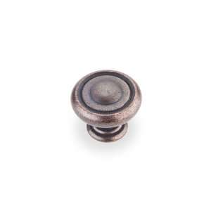    DMAC Bremen Button 1 1/4 Round Knob   Dark Machined Antique Copper