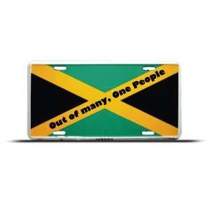  Jamaica Out Of Many One People License Plate Wall Sign 
