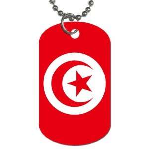 Tunisia Flag Dog Tag