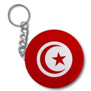  FLAG OF TUNISIA World Images 2.25 inch Button Style Key 