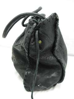 Carla Mancini Black/Brown Textured Soft Leather Love Tote  