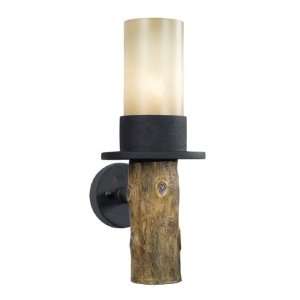  Cedar Log Wall Lamp