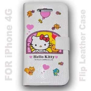 Hello Kitty Flip Leather Case Hard Case Cover for Apple Iphone4 4g   F 