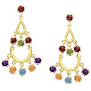   Round Stone Dangle Earrings (4.00 cts.tw.) Evyatar Rabbani Jewelry