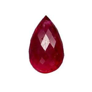  Ruby Pigeon Blood Red Briolette Pear Drilled 7mm Over 1 