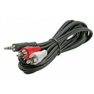  3 Black Stereo Y Adapter Cable