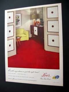 Lees Carpet Carpeting Modern Living Room 1947 print Ad  