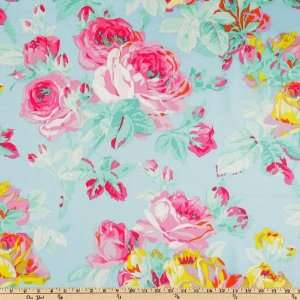  44 Wide Phillip Jacobs Spring 09 English Rose Sky Fabric 
