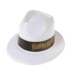  White New Years Fedora Hats Toys & Games
