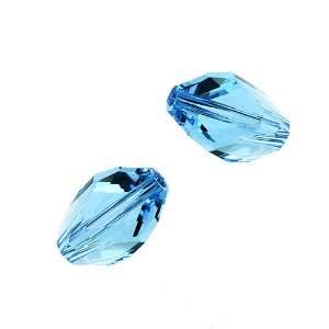  Swarovski Crystal #5650 12mm Cubist Bead Aquamarine (2 