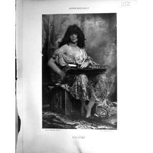   Baschet Salome Girl Portrait Henri Regnault Boules